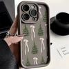 Phone Case For iPhone 17 Pro Max 16E 15 14 13 12 11  XS X XR 7 8 Plus Air  Joyful Christmas Tree Bow Design Shockproof Cover