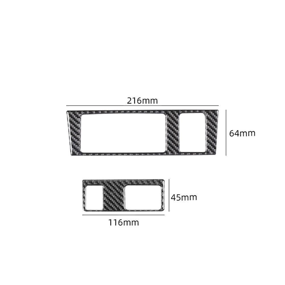 For 08-13 Toyota Highlander Carbon Fiber Interior Seat Heated Button Cover Trim