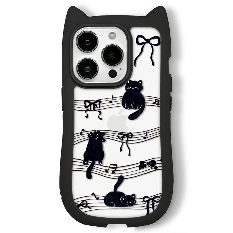 Zhitai Pouzdro s kreslenými kočičími oušky pro modely iPhone 12 až 16 Pro Max