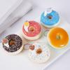 Keychain Pendant Donut Shape Soft Elastic Feel Quick Rebound Squeeze Toy Safe PVC Stress Relief Fidget Toy