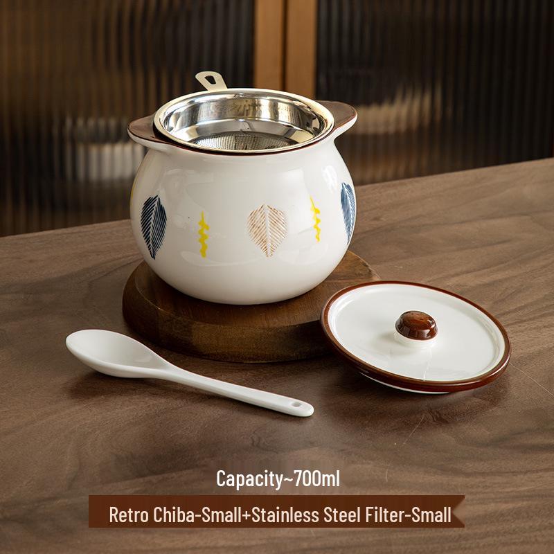 Japanese Ceramic Seasoning Jar with Lid and Spoon - Cute, High-Temperature Resistant Storage for Your Kitchen