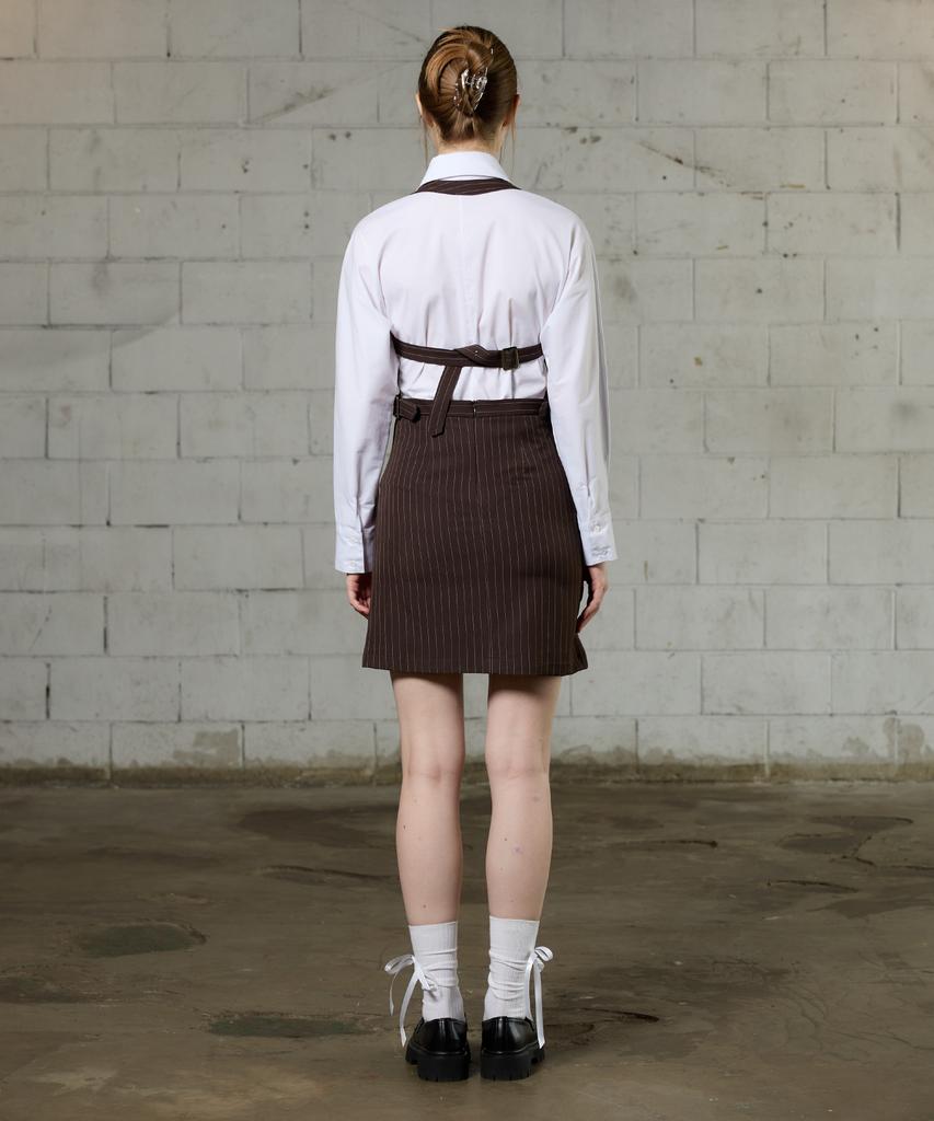Alikim Meow Buckle Mini Dress / Brown