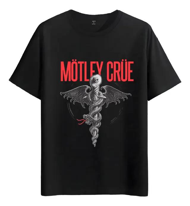 Tshirt Muscle Freaks Motley Crüe Serpiente Estilo Suelto Y