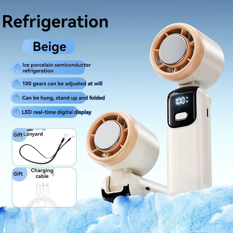 2026 New Hanging Neck Fan, Handheld Foldable High Speed Portable Fan with Infinite Speed Adjustment for Outdoor