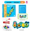 Wooden Educational Toys for Young Children: Early Learning, Parent-Child Interaction, Fruit, Color & Shape Recognition, Bead Threading
