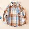 Plaid Long Sleeve Shirt for Older Boys & Girls - Versatile Spring/Autumn Children's Outerwear