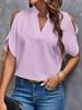 Summer Women's Solid Color V-Neck Off-Shoulder Chiffon Blouse
