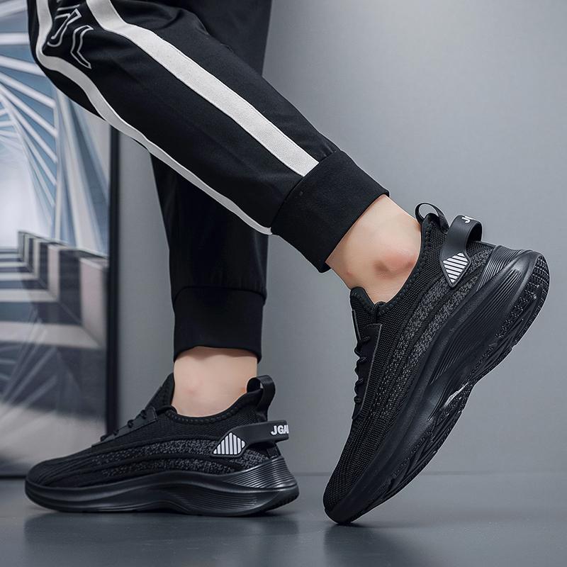 Men’s Summer Sports Shoes Casual Lightweight Running Sneakers Tennis Shoes Black Basketball Shoes for Students Large Size 48 49 50