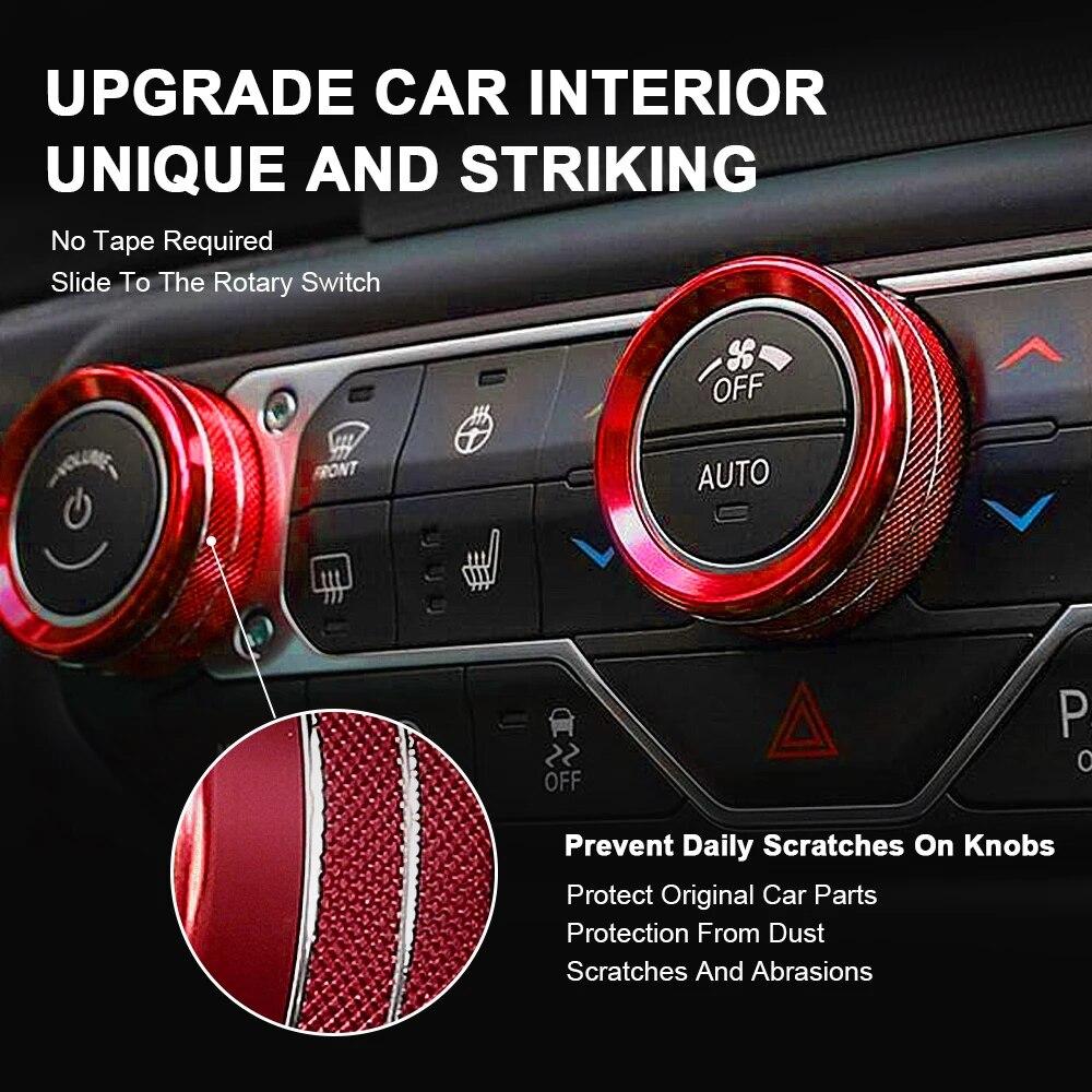 Car Headlight Air Conditioning Switch Knob Decoration Cove Center Console Button Trim For Jeep Wrangler Accessories JL JLU