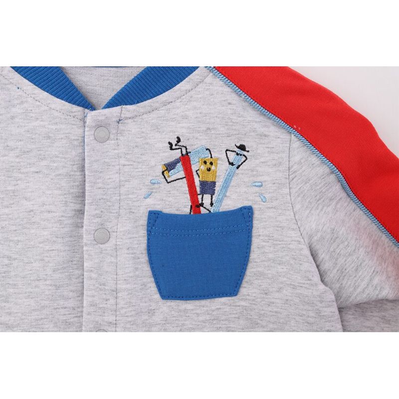 [Good] Mall Brand Discount New Style Baby and Toddler Comfortable Pure Cotton Breathable Patchwork Long-Sleeve Romper 1X039