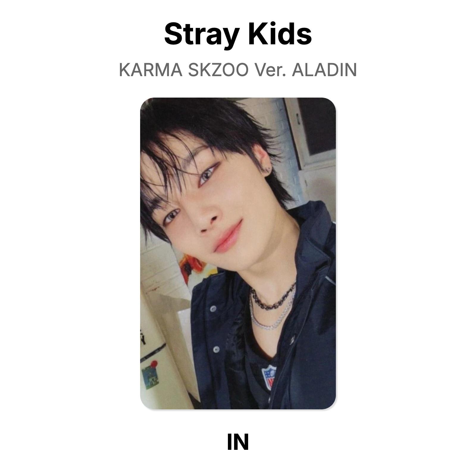 Stray Kids KARMA SKZOO Ver. ALADIN Official Photocard I.N