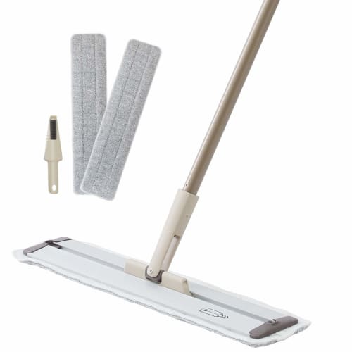 Eyliden. Podlahový mop, Stěrka na podlahu, Mop na mokré a suché podlahy, Čištění, Obsahuje 2 náhradní utěrky, Posuvný design, Pohodlné skladování, Otočný S