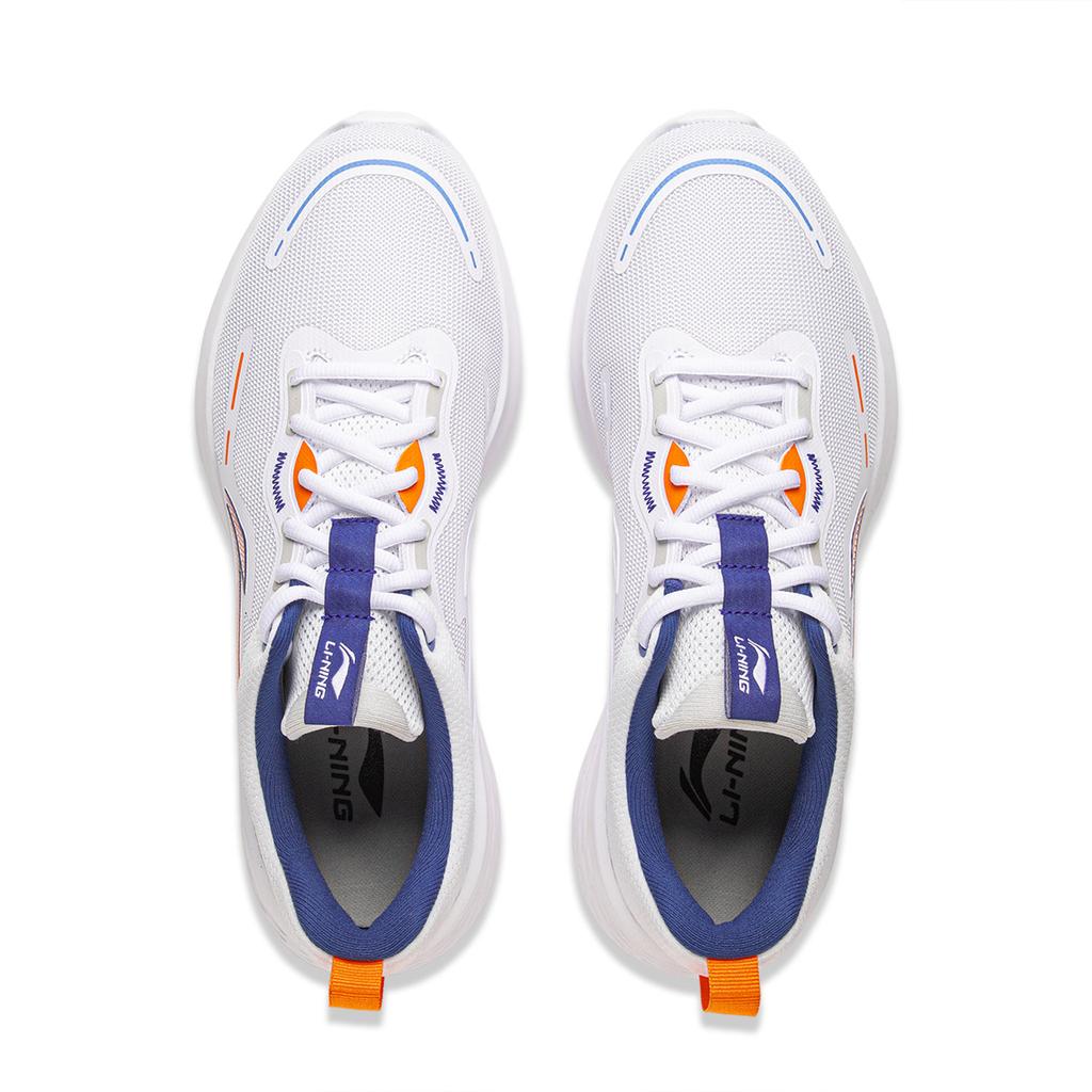 Li Ning Comfortable Versatile Trendy Fashion Shock Absorbing Wear Resistant Non Slip Low Top Casual Running Shoes Men Sneaker Standard-White ARSV067-3