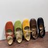 French Suede Flat-soled Small Red Single Shoes Women's Shoes 2025 Spring and Summer Gentle Mary Jane Ballet Evening Shoes
