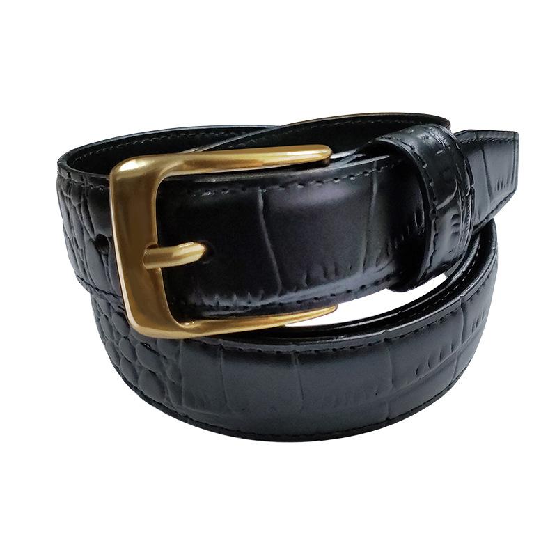 New Simple and Versatile Crocodile Pattern Women's Belt Decorative Skirt Fashionable Casual Trousers
