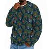 Men's Neck Christmas Print Knit Sweater for Fall and Winter