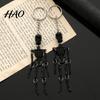 Halloween Skeleton Keychain Movable Joints Keychain, Glow-in-the-Dark Keyring for Decorative Halloween, Handbag Backpack Purse Charm Men Women Mini