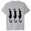 Funny Black Cat Men T-shirt Summer Harajuku Fashion Male Breathable Aesthetic Oversized Clothing Ulzzang Tees Graphic Y2k Tops
