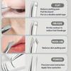 4pcs Precision Stainless Steel Tweezers Set - Eyebrow, Nose & Facial Hair Removal, Fragrance-Free, Glossy Finish