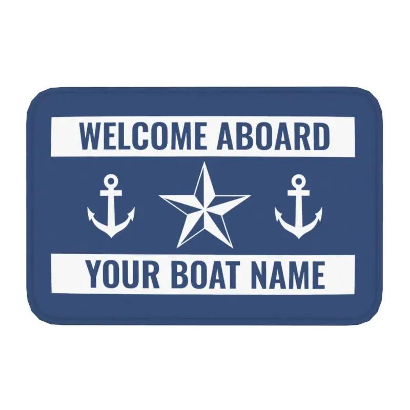 Custom Vintage Nautical Compass Doormat Non-Slip Entrance Kitchen Bath Mats Captain Anchor Boat Living Room Rug Carpet Footpad