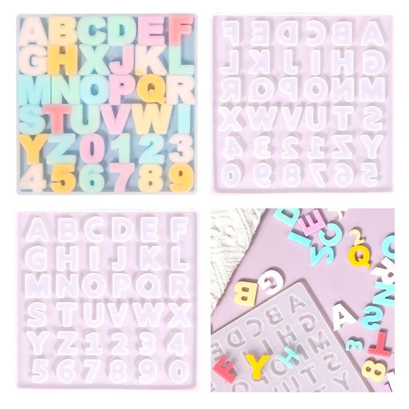 Letter A To Z Mold Alphabet & Number Silicone Mold Epoxy Resin Mold for Jewelry Making Findings Supplies Accessories