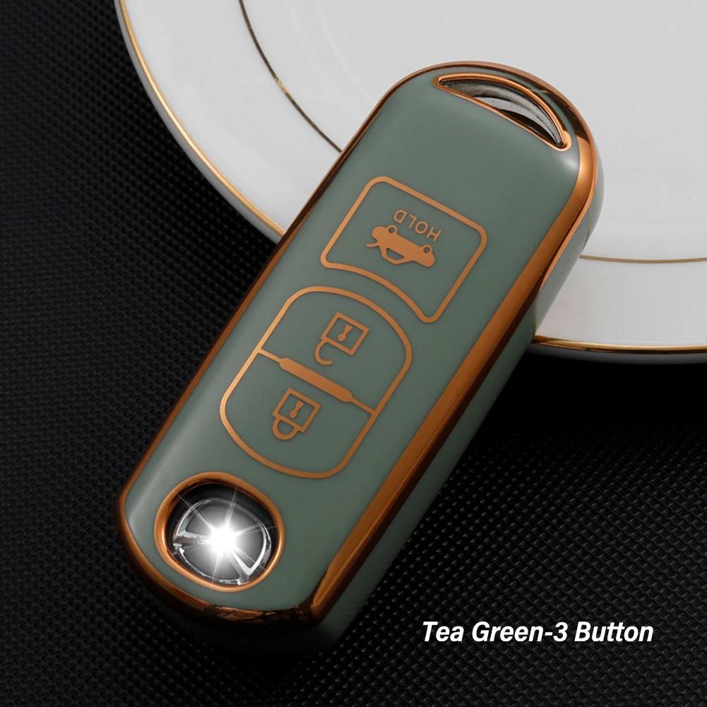 TPU 2 Buttons Car Remote Key Case Cover Shell for Mazda CX-3 CX3 CX-5 CX5 CX7 CX-9 CX8 2 3 5 6 BL BM GJ Atenza Axela Demio