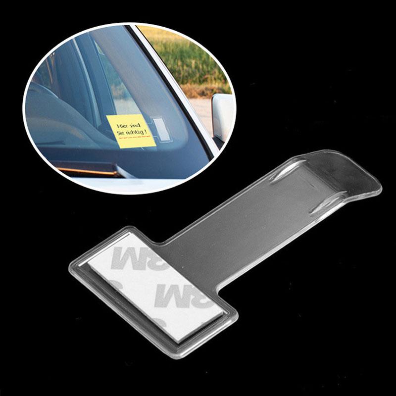 Plastový držák na lístky na účtenky faktury parkovací kartu více velikostí průhledný certifikace vizitkovník