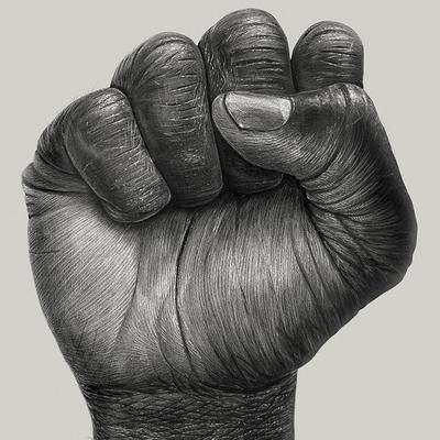 Diamant Schilderij "We're Strength Fist" Dierlijke Diamant Borduurwerk Kruissteek Naaldwerk