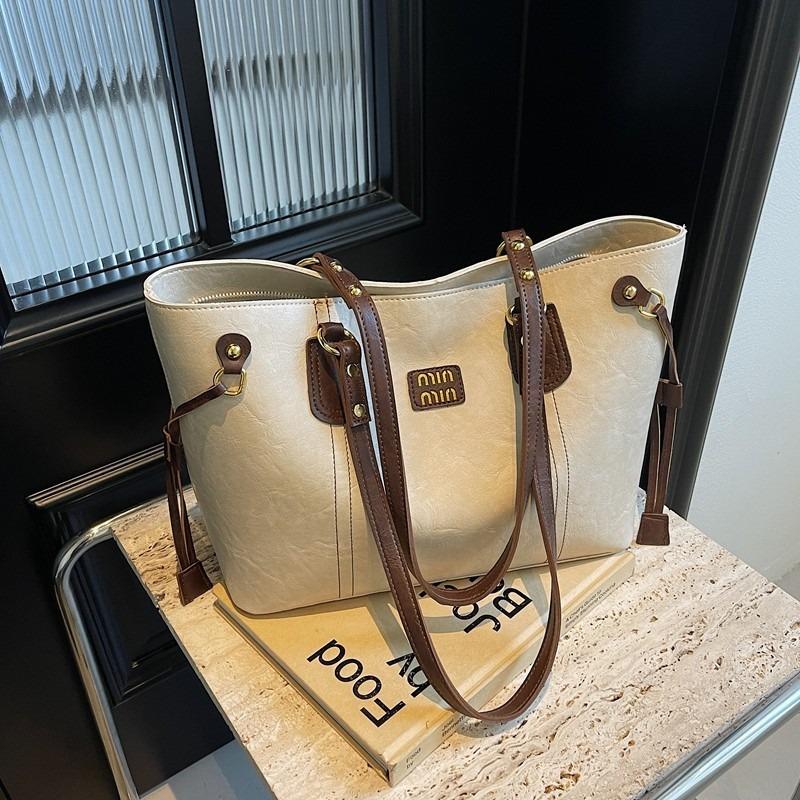New minimalist PU large capacity underarm tote bag for women, fashiable casual shoulder bag, stylish handbag