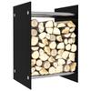 Day and Night - Day and Night Black Glass Firewood Box 40x35x60 Cm