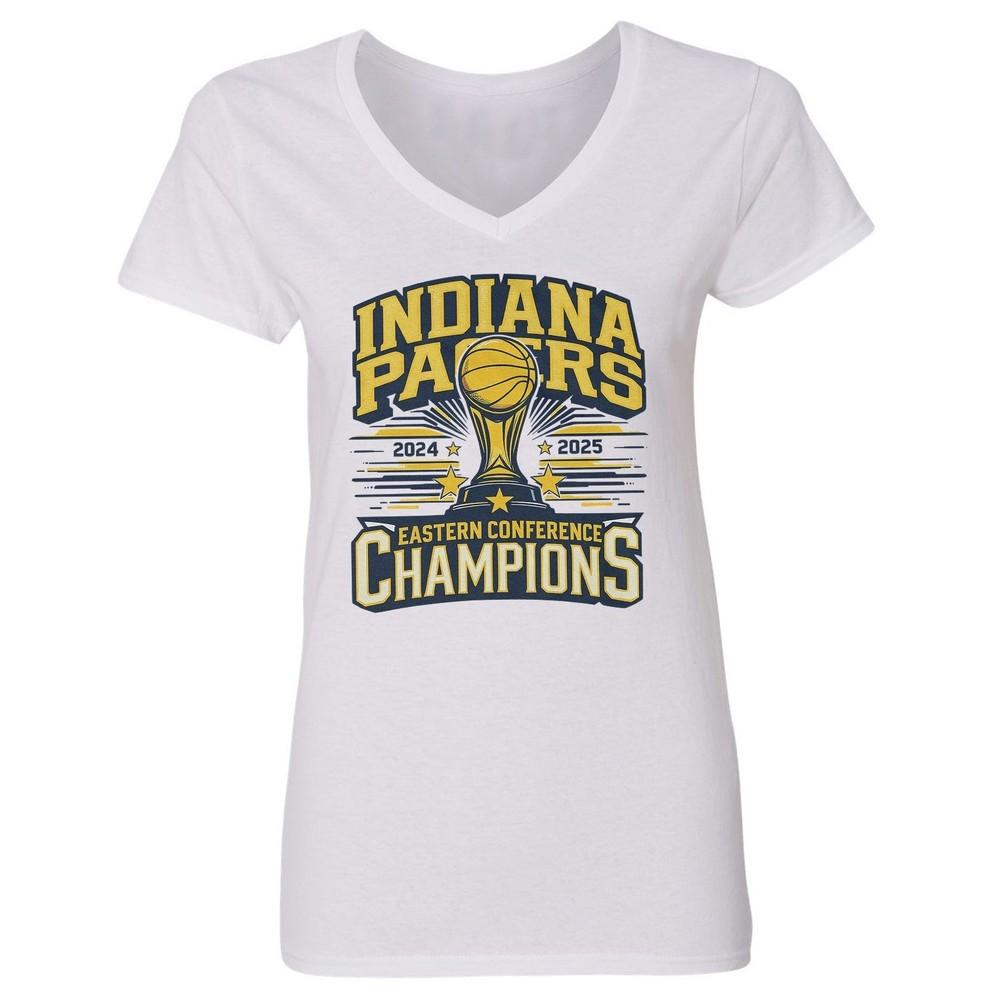 Indiana East Champions 2025 Basketball Playoff Ladies039 V-Neck Tshirt