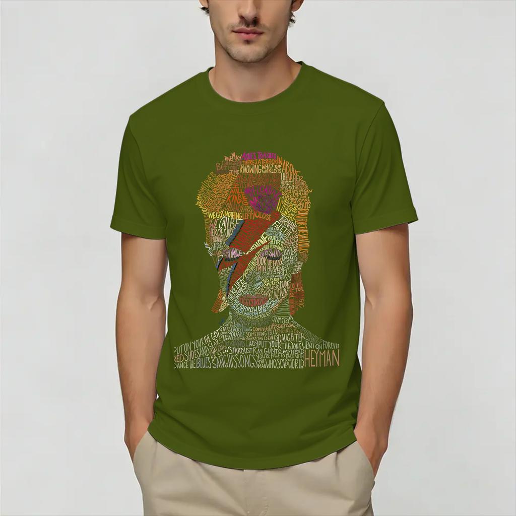 David Bowies Tshirt Summer Leisure Tshirts Unisexs Cotton Oneck Plus Size Clothing Short Sleeve Y2k Fun Tops