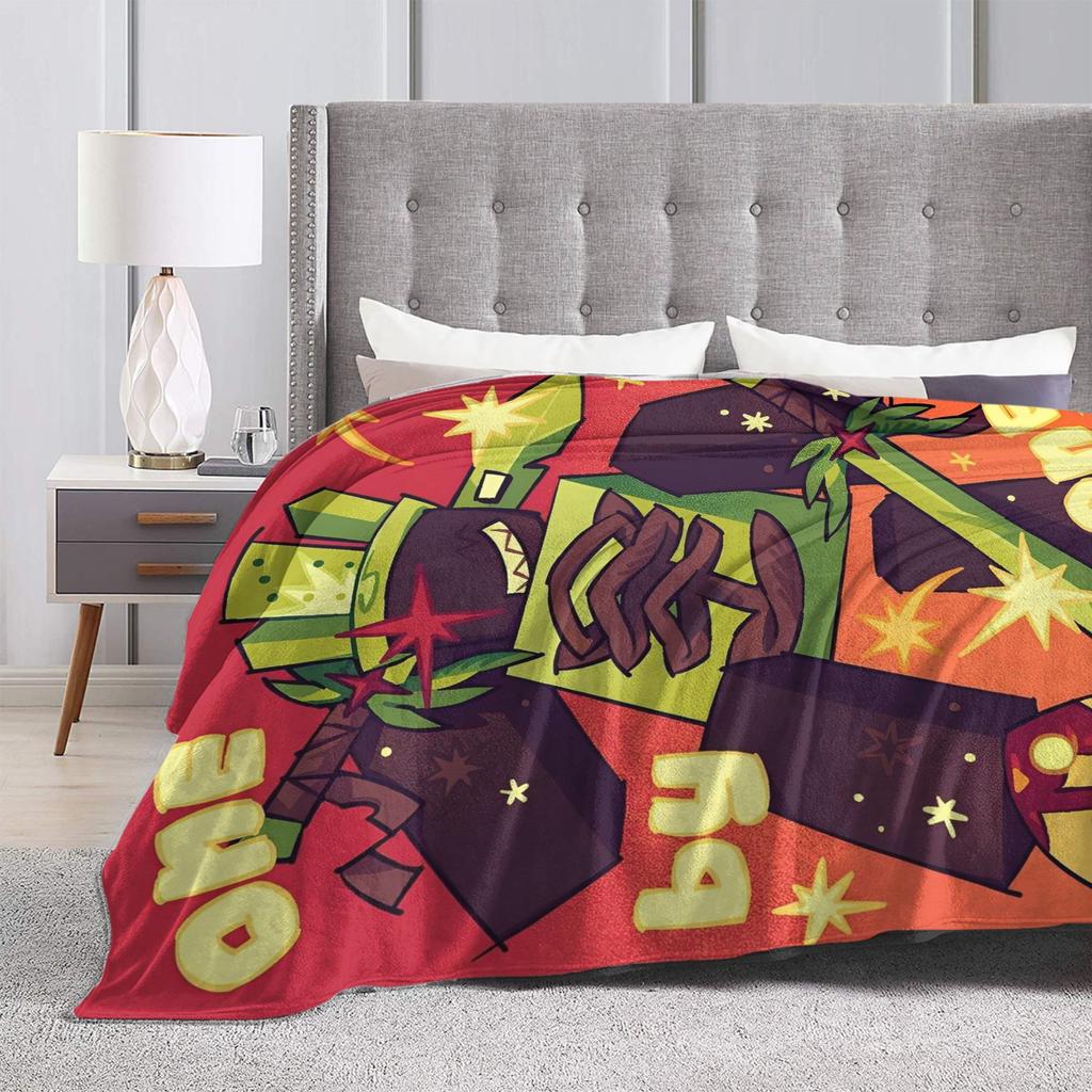 1x1x1x1 Forsaken One by One Knitted Blanket Coral Fleece Plush Super Warm Throw Blankets for Bedroom Sofa Bedroom Quilt