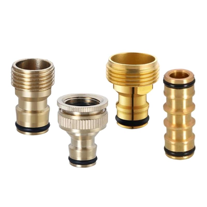 Sturdy Stainless Steel 3/4Inch Garden Hose Quick Connection Adapters with Male Thread for Tap and Sprinklers Daily Use