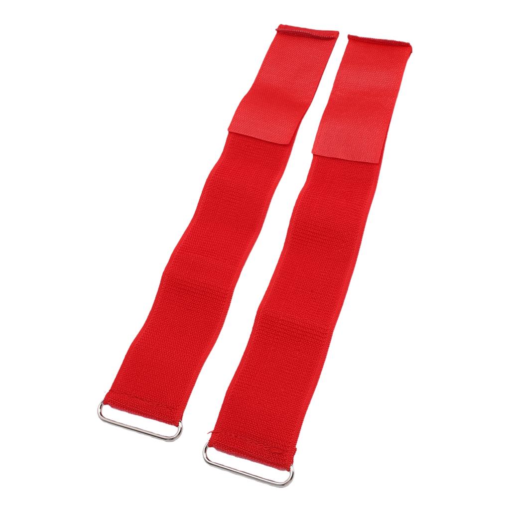 10 Pcs Red 3 Legged Race Bands Adjustable Legged Race Bands Hook and Loop Elastic Straps for Team Building Games
