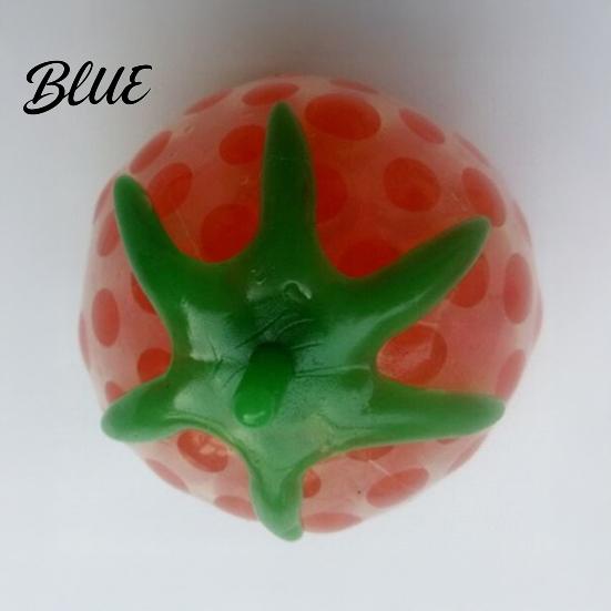 Stress Relief Toy Grape Strawberry Fruit Squeeze Colorful TPR Balls Soft Fidget for Kids Adults Portable Decompression Gadget Anxiety Party Favors