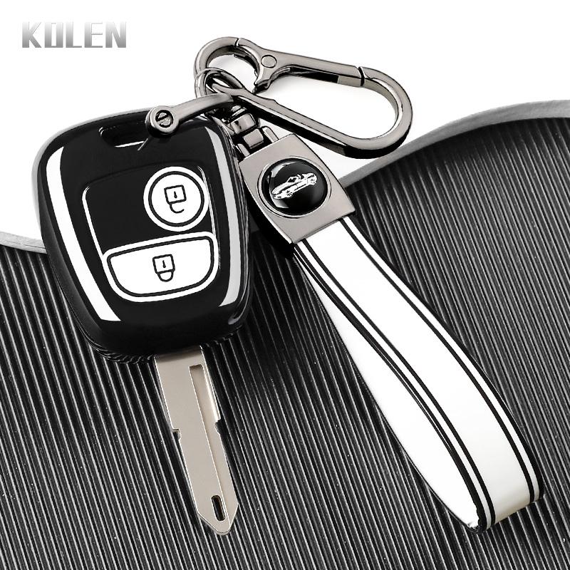 New Tpu Car Key Case Cover For Peugeot 107 206 207 307 For Citroen C1 C2 C3 C4 Toyota Aygo Protected Keychain Fob Accessories