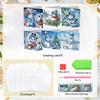 6pcs DIY Rhinestone Diamond Art Mosaic Postcards Xmas Theme Diamond Art Greeting Cards Creative Birthday & Thanksgiving Card Kit