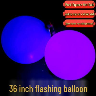 36" Luminous Explosion-Proof Balloon: Outdoor LED Toy for Night Markets & Events
