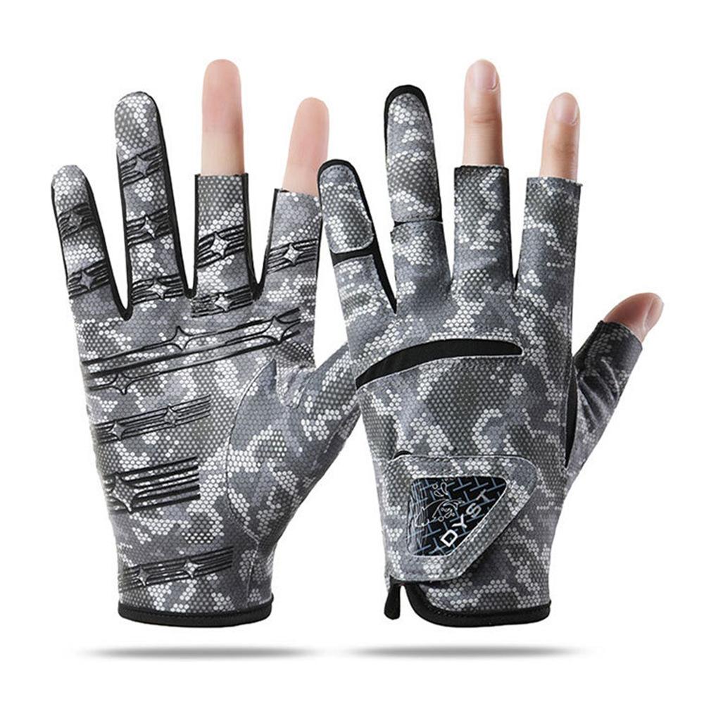 Fishing Gloves for Spring and Summer Men and Women Lascielli Thin Breathable Non Slip Outdoor Cycling Three Finger Fishing Gloves