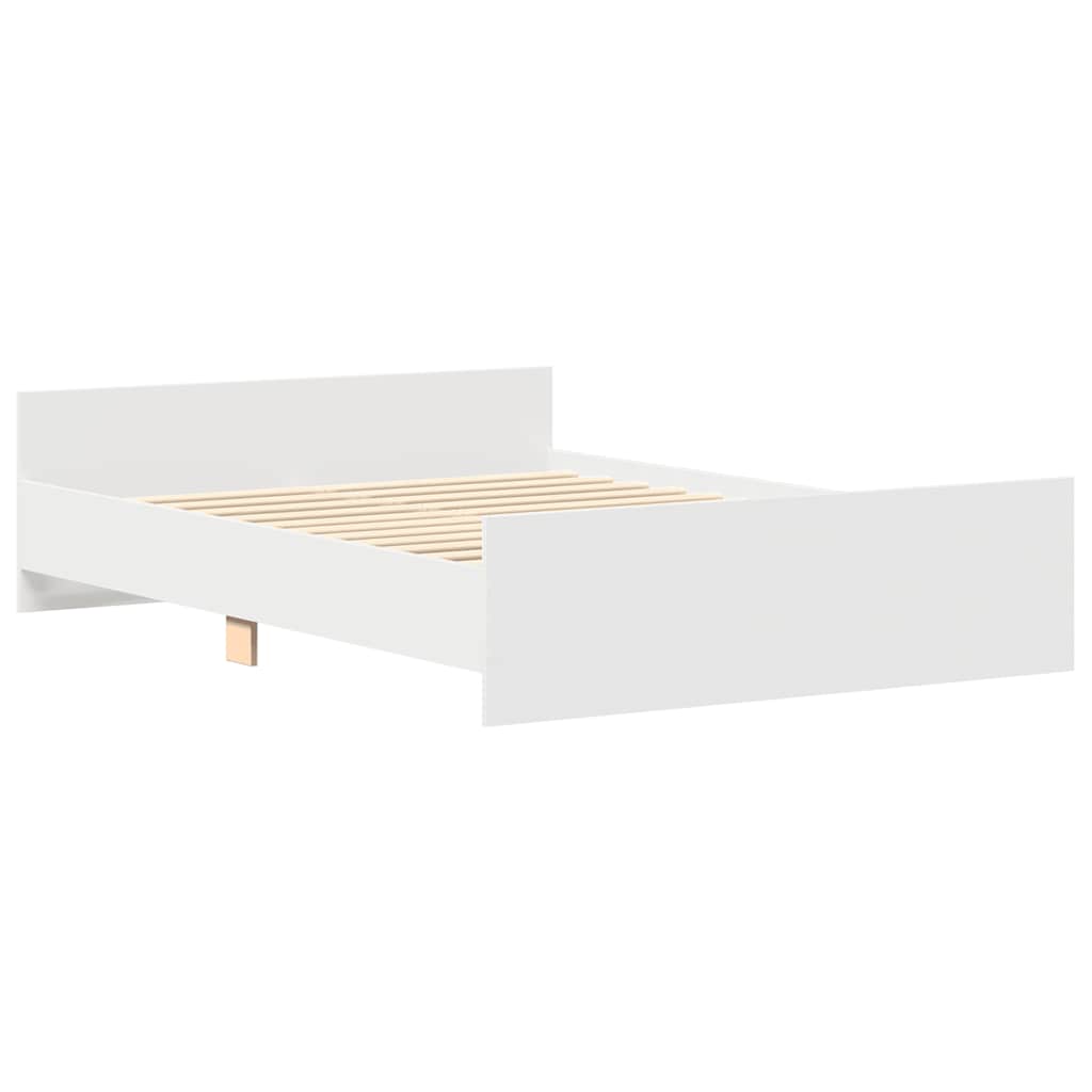 Bed Frame with Headboard and Footboard White 120 x 190 cm
