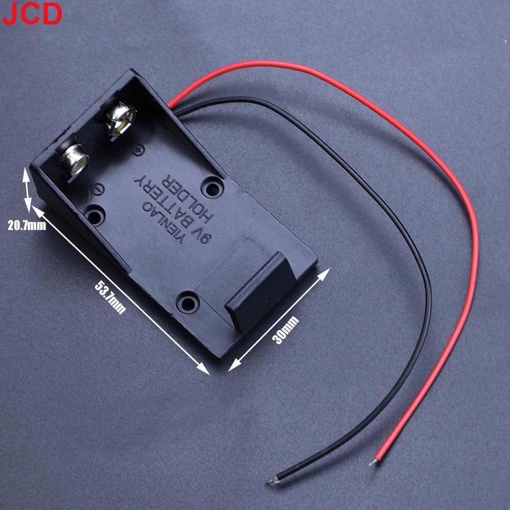 

JCD 1pcs 9V Battery Holder Battery Box With Cover And ON/OFF Switch With Cable And DC Head 9V DIY Battery Storage Case