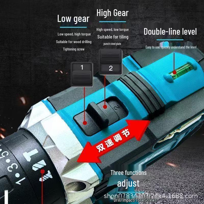 Brushless Cordless Hand & Impact Drill with Rotary Hammer Function