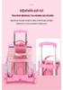 Large Capacity Trolley School Bag for Girls, Grades 3-6 - Stair Climbing & Detachable Design