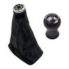 Black Gear Knob Gear Shift Knob Cover Replacement Part Plastic Material Leather Cover For Corolla E130 2000-07