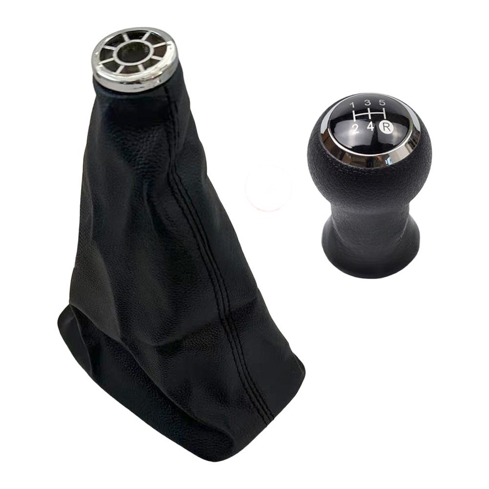 Black Gear Knob Gear Shift Knob Cover Replacement Part Plastic Material Leather Cover For Corolla E130 2000-07