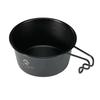 CAMPINGMOON Outdoor Titanium Coating Bowl for Picnic 450ml Handle 304 Stainless Steel Outdoor Camping Cookware