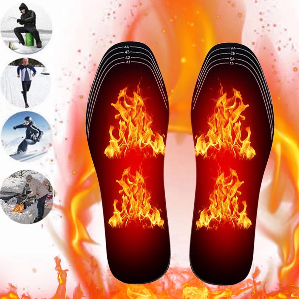 Heated Insoles Heated Shoe Boot Insoles USB Heating Shoe Insole Winter Warm Shoe Insole for Skiing Fishing Hiking