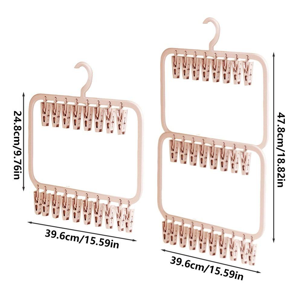 18/26 Clip Clothes Drying Rack Traceless Drying Clip  for Drying Underwear Towel Socks Baby Clothes