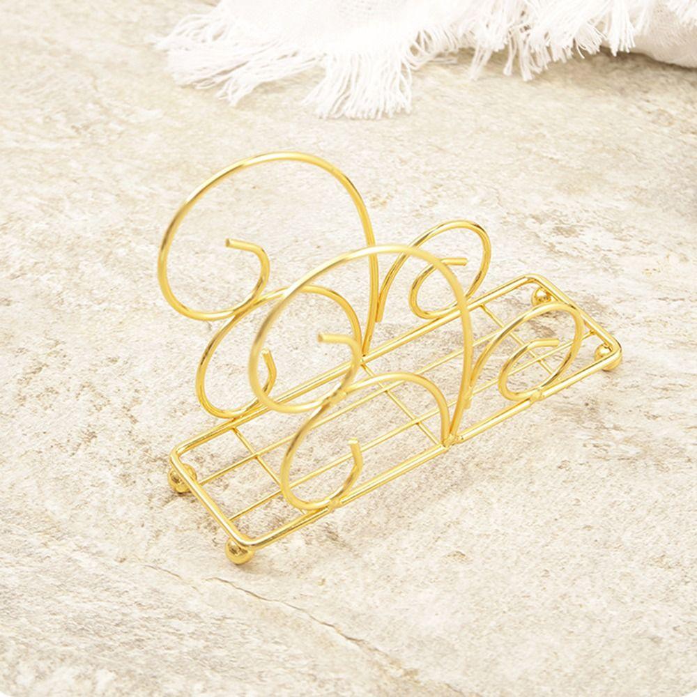 Freestanding Metal Napkin Holder Space-Saving Table Paper Organizer Tissue Storage Rack  Indoor